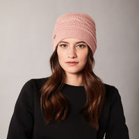 BELLIA - BEANIE WITH CHAIN PATTERN