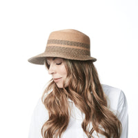 CAYLEE - LARGE CAP BICOLOR WITH STRAW DETAIL