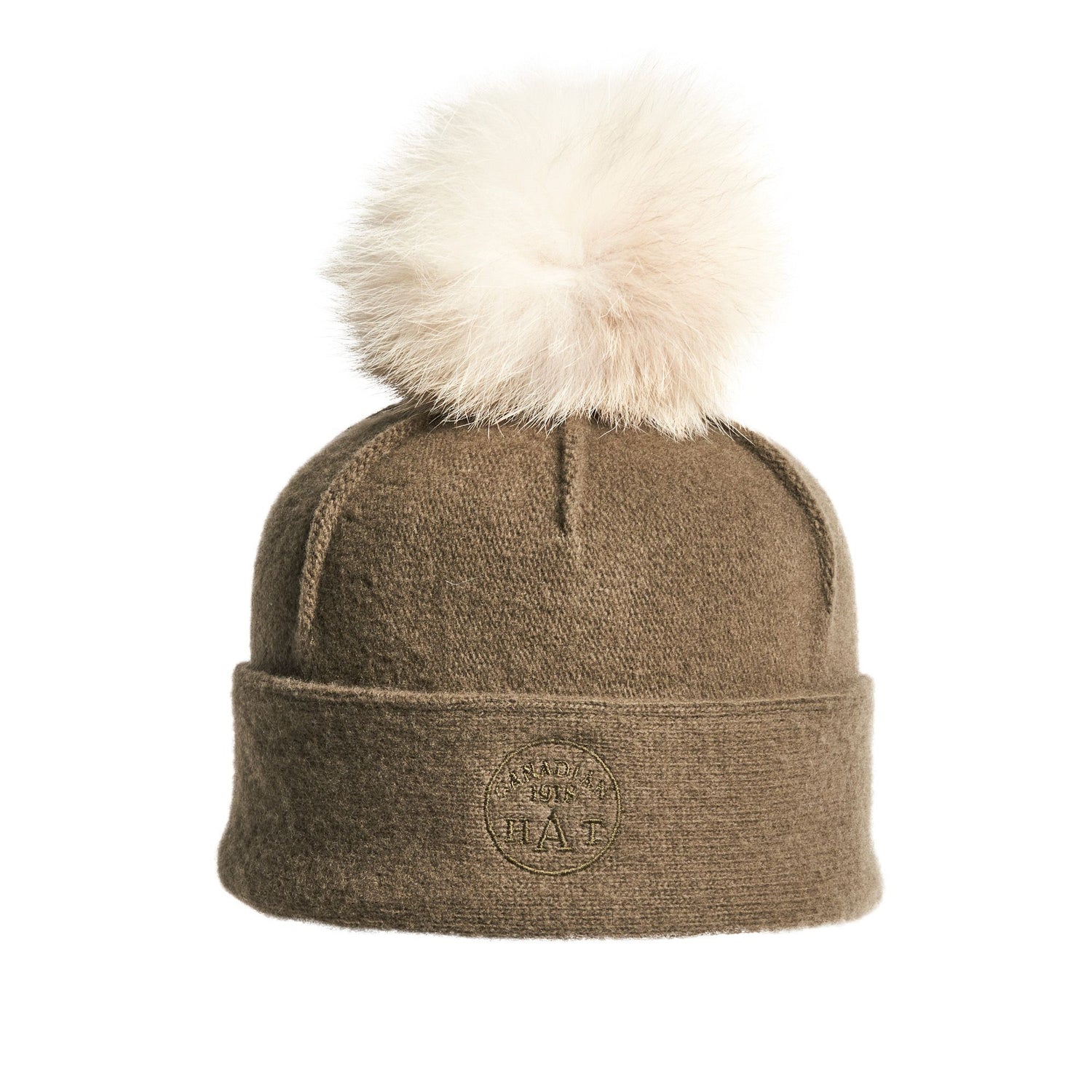 ORWEL-P ORMOS PLEATED BEANIE WITH UPCYCLED FUR POM