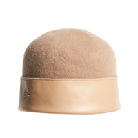 ORLANA - ORMOS BEANIE WITH LEATHER CUFF