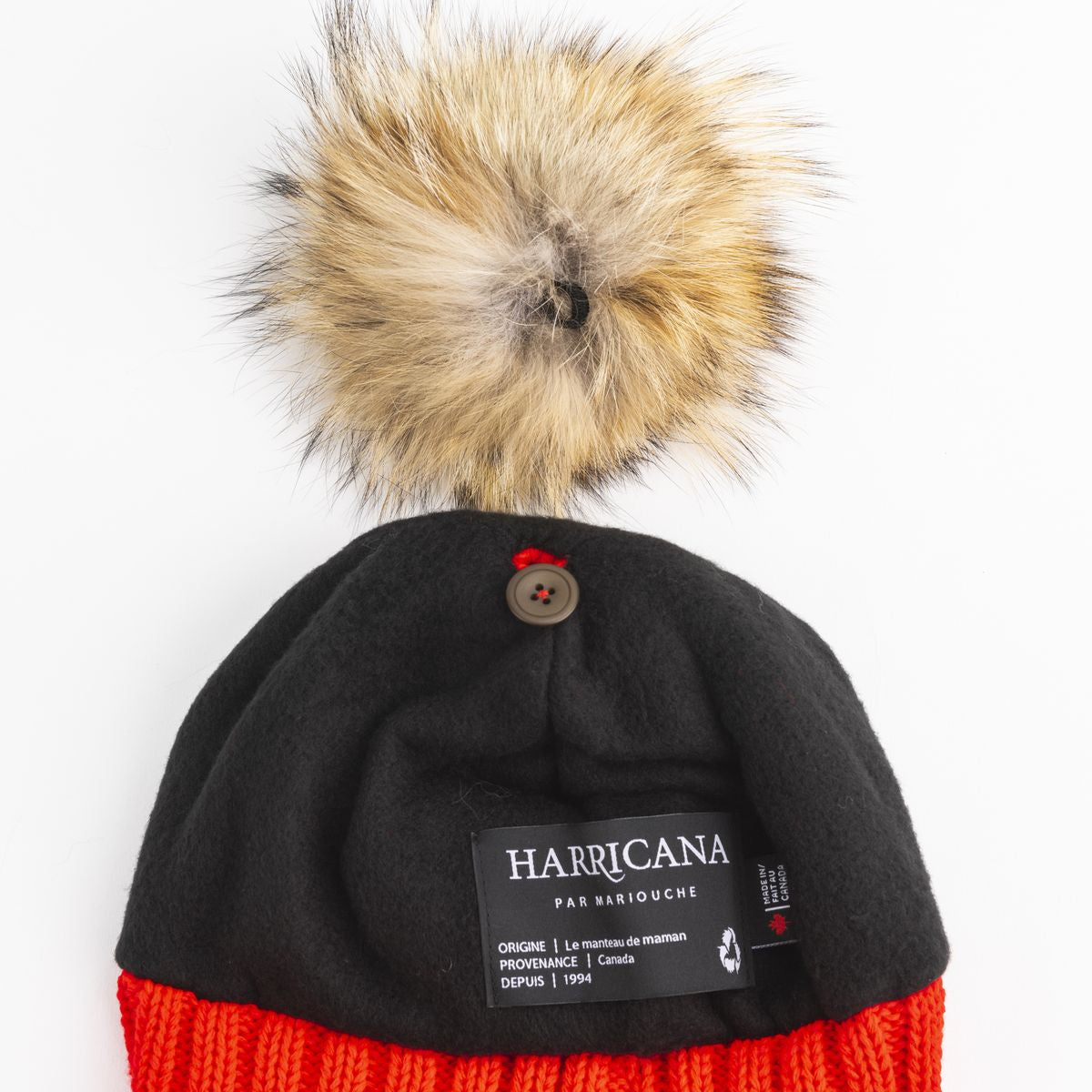 DETACHABLE POMPOM IN UPCYCLED FUR