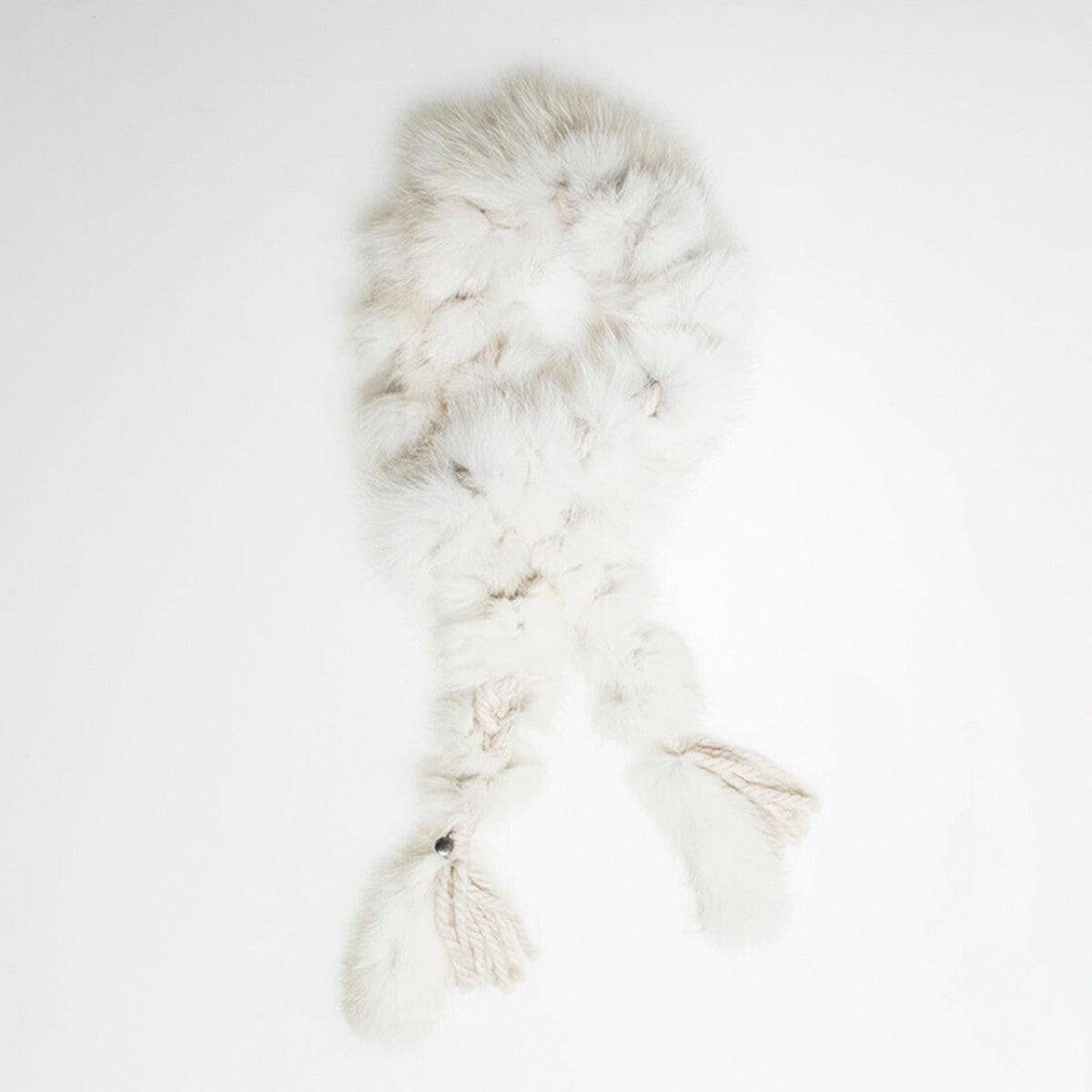 UPCYCLED FUR BRAIDED SCARF GOLF  1300 NORWEGIAN FOX O/S  